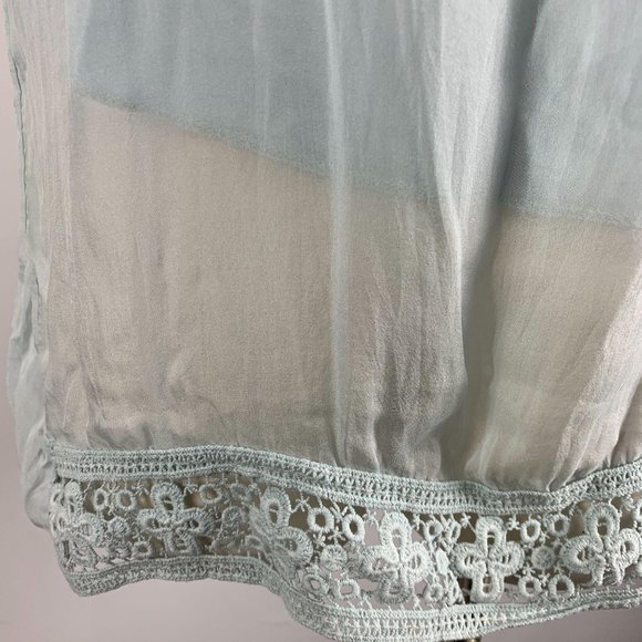 Carina Ricci NWT Small Silk Blouse Crochet Boho - Picture 4 of 7